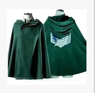 Adult Anime Attack on Titan Cosplay Costumes Giant Cloak with Hat Shingeki No Kyojin Scouting Legion Green Cape Mens Clothes S