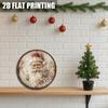 1PC Rustic Christmas Wooden Sign Santa Claus Face Plaque With Glasses Berries, Farmhouse Front Door Porch Wall Decor 20cm