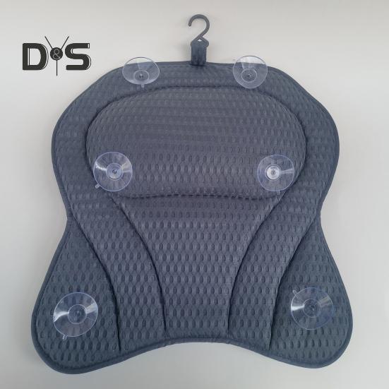 Vanový polštář s protiskluzovou masážní přísavkou Extra měkká podpora šíje a zad 4D Air Mesh Polštář Vana Polštář Spa příslušenství