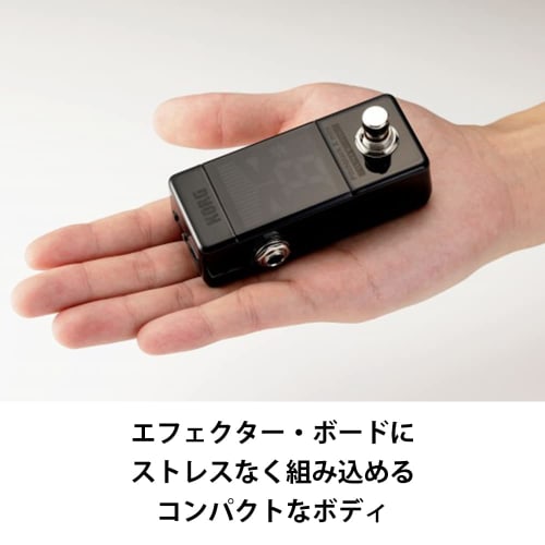 KORG Pitchblack X Mini Pedal Tuner for Guitar/Bass, Compact, Space-Saving, }0.1 Cent Accuracy, Ultra Buffer, Strobe Tuning, PB-X-MINI