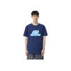 Skechers Pure Cotton Logo Printed Casual Nautical Short Sleeve T-Shirt Unisex Tops Medieval-Blue L224U130-007D