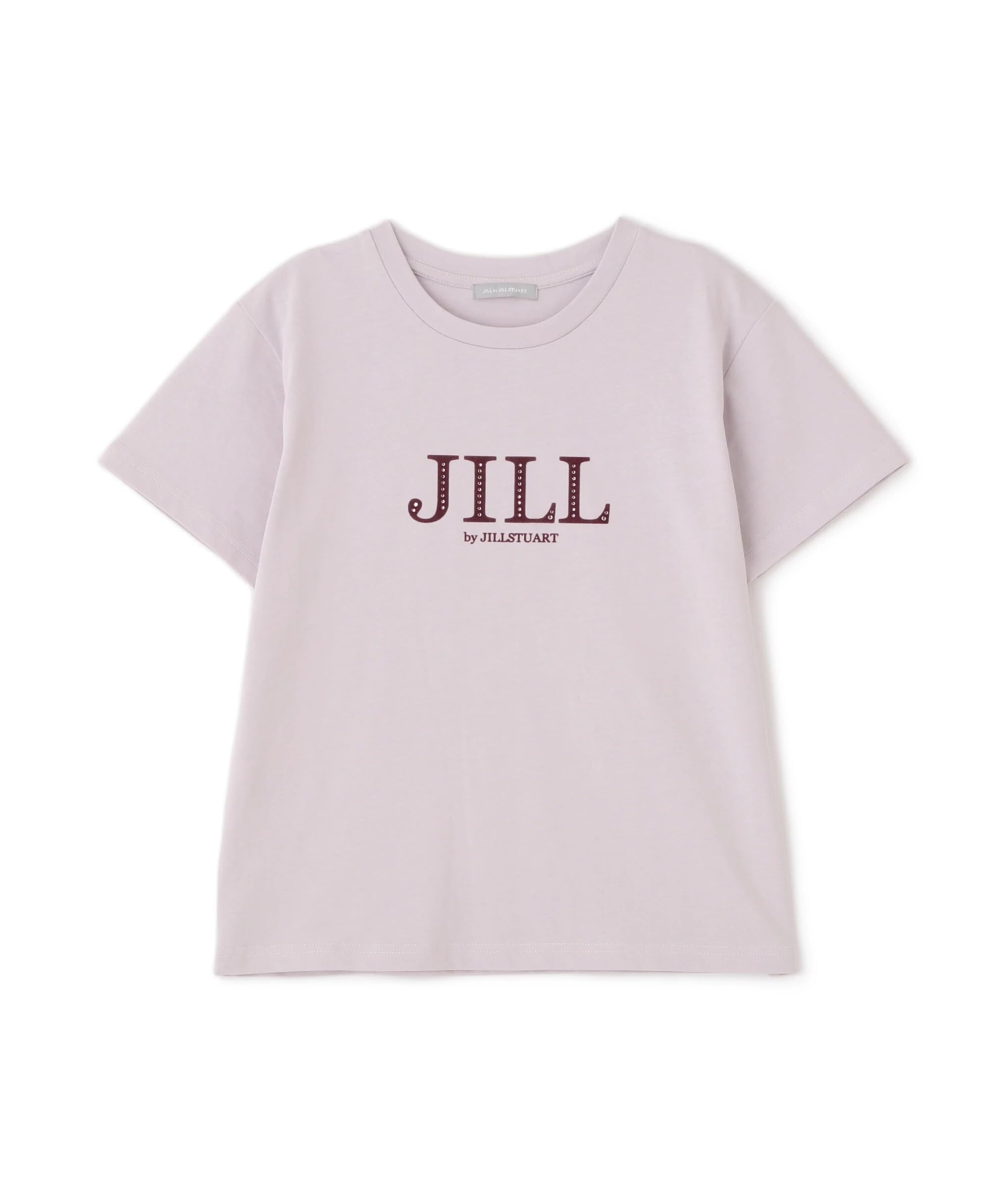 Футболка с бархатным логотипом JILL by JILL STUART, 125-5260012, Лавандовый, Один размер, Женская