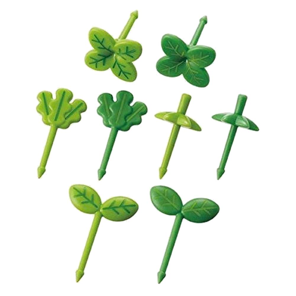 

8-80Pcs Fruit Fork Toothpick Leaves Plastic Decoration Lunch Box Bento Accessories Small Salad Tiny Fork Mini Cake Picks