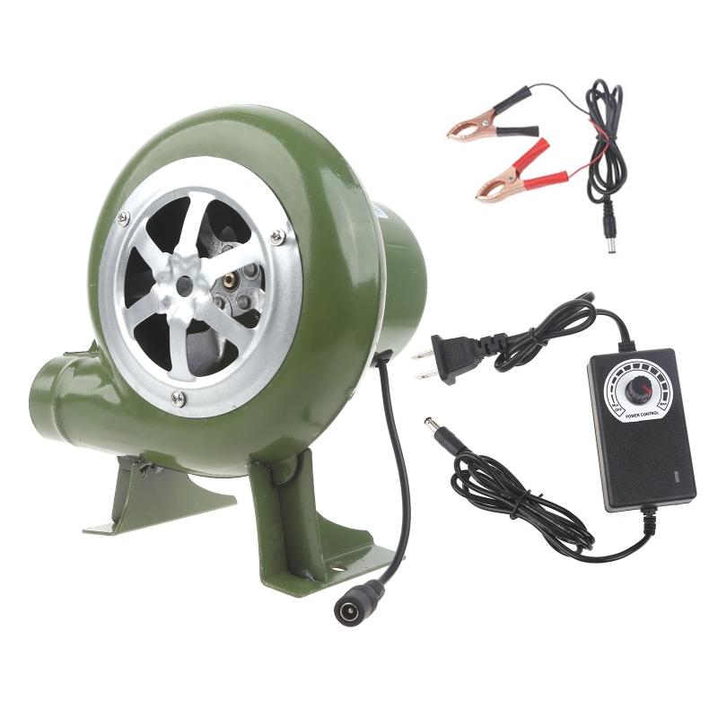 Ventilator electric Ventilator BBQ 100v 220v pentru gratar Mini Blacksmith Forges ventilator 100-240V cu adaptor de viteza Clip metalic