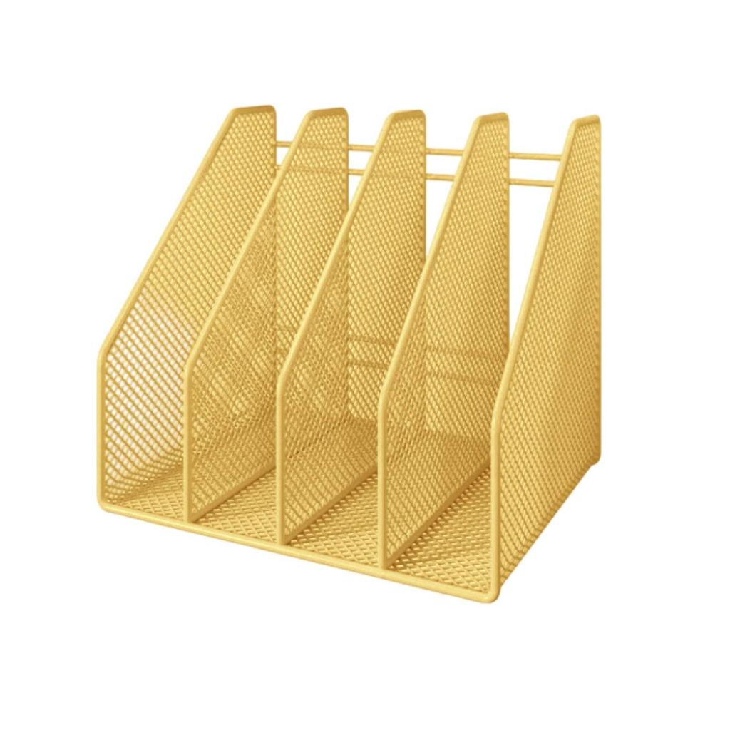 File Organizer Rack 4-Compartment Desktop Document Open-Top for Office