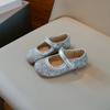 Girls Leather Shoes Children Flats Princess Spring Summer New Kids Dress Shoes for Wedding Party Bling Glitter H09054