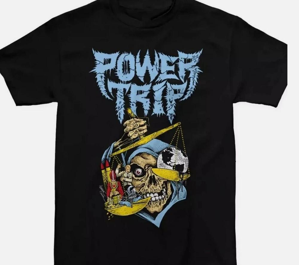 Футболка группы Power Trip Черная Хлопок Унисекс Все размеры S-5XL Унисекс Футболка M