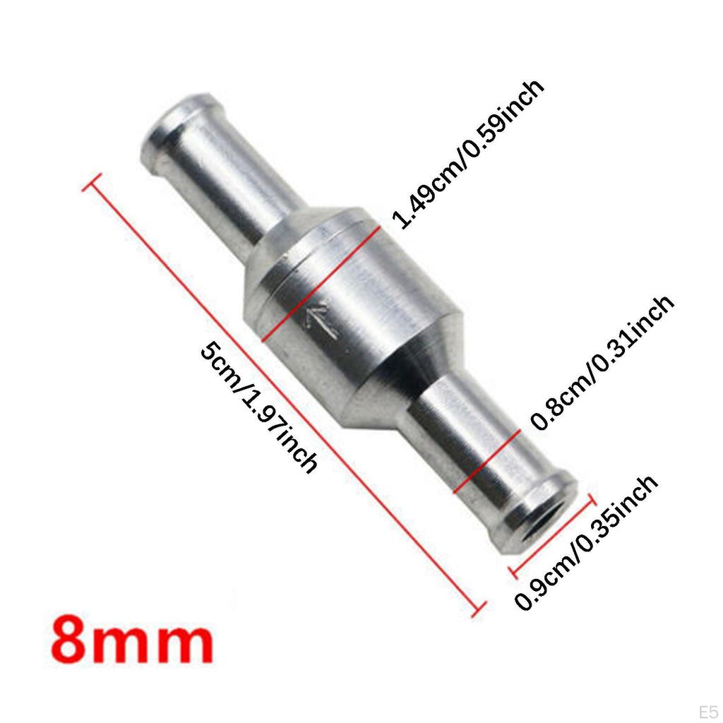 6-12mm Inline Non-return Check Valve Auminium Fuel Water Gas Air Vacuum