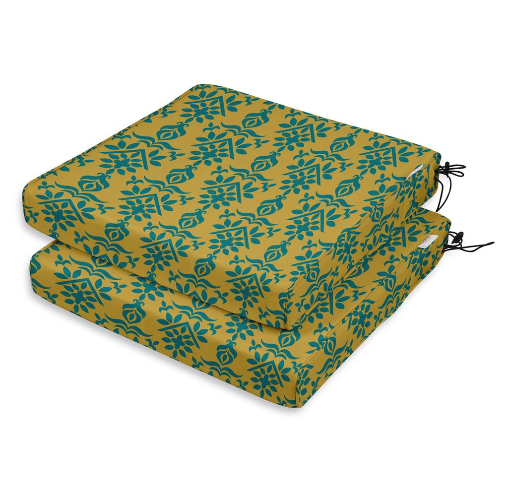 Vargottam Perfect Outdoor Indoor Square Corner Seat Cushions Water-Resistant Lounge Chair 18.5" X 16" Home Office Patio Furniture
