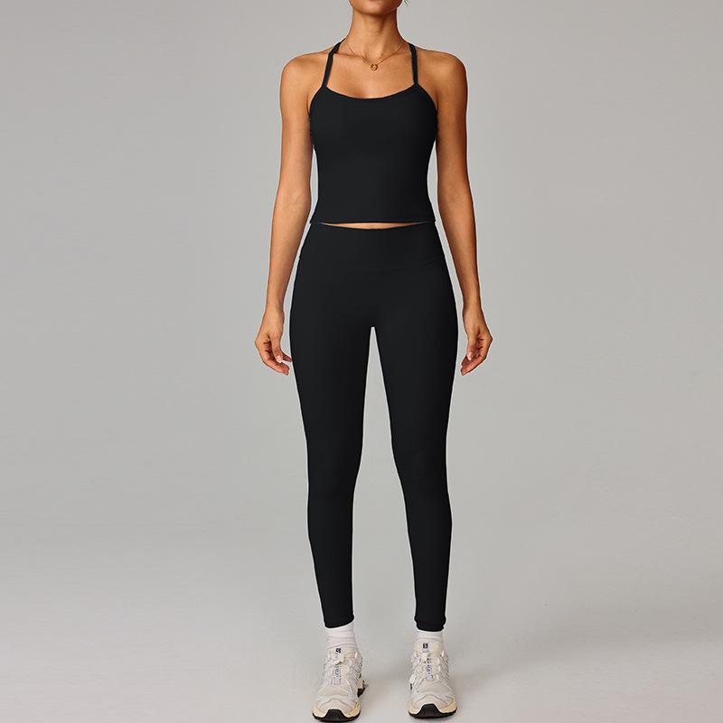 Women's European & American Yoga Set: Quick-Dry Fitness Shorts & Vest for Outdoor Running