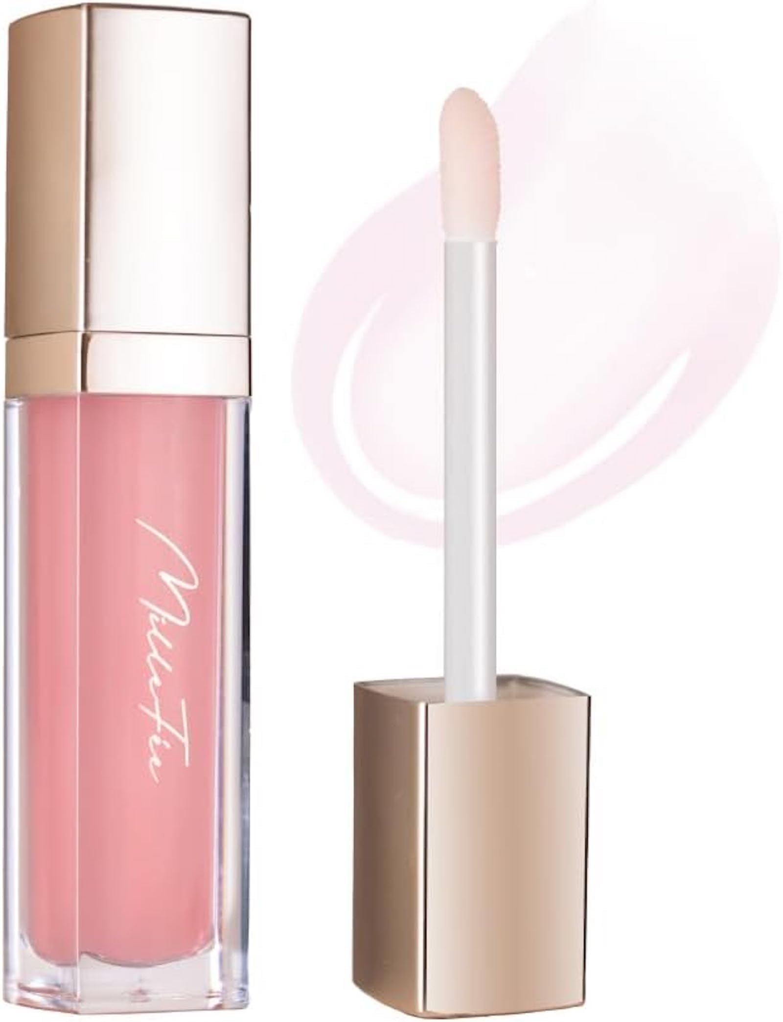 MilleFee Glamorous Lip Plumper (01 Чистый Цветок) 6,2 мл, Блеск для губ в форме конфеты, Увлажняющий, Полупрозрачный, Бесцветный, Без блесток, Придающий объем, Глянцевый Li