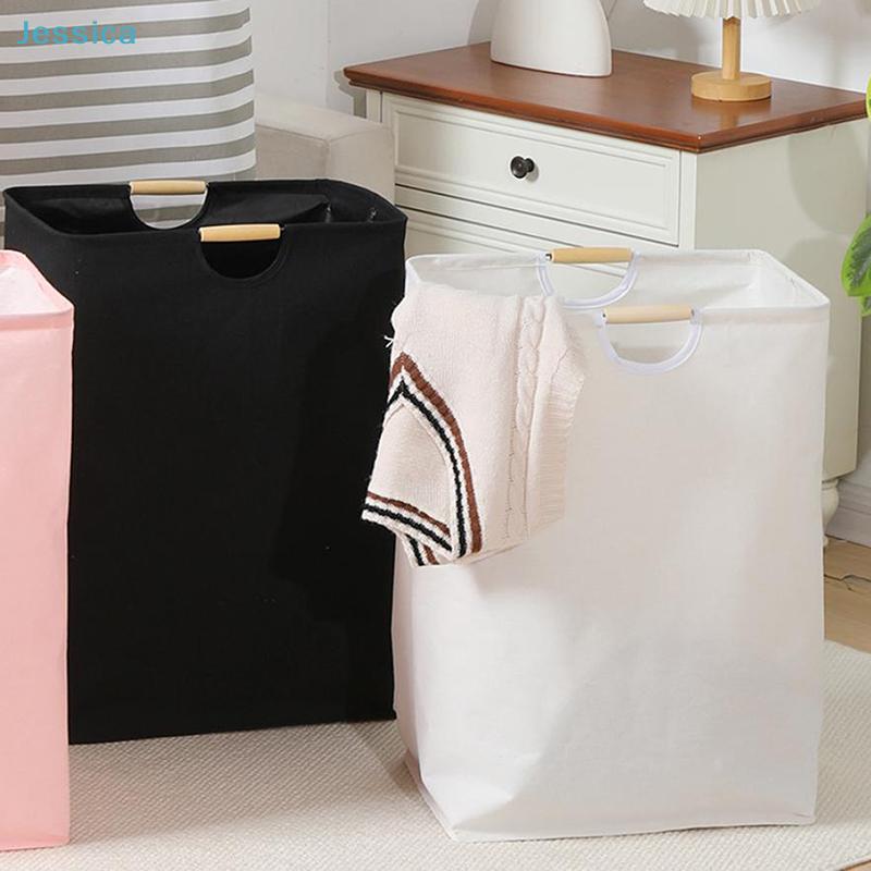 Linen Fabric Laundry Basket | Foldable Storage Hamper With Dual Handles For Clothes Organization