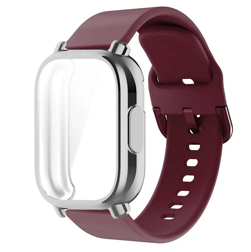 Protector Case+Silicone Strap For Xiaomi Redmi Watch 5 active/5 Lite Full Cover Screen TPU Soft Shell and Breathable Sport Bands