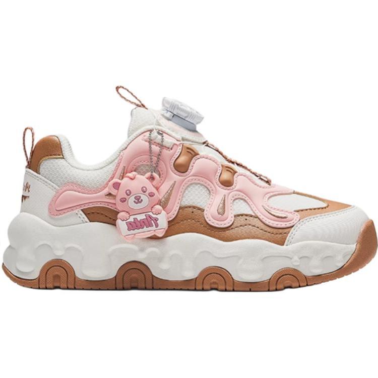Anta Kids Synthetic Leather Fabric Comfortable Versatile Non-Slip Wear-Resistant Low-Top Casual Shoes Men Casual Shoes White Pink A22448829-1
