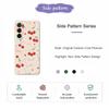 Pro Samsung Galaxy A36 5G Pouzdro Velká Mašle Vzor Třešní Potisk Rovný Okraj TPU Zadní Kryt na Telefon