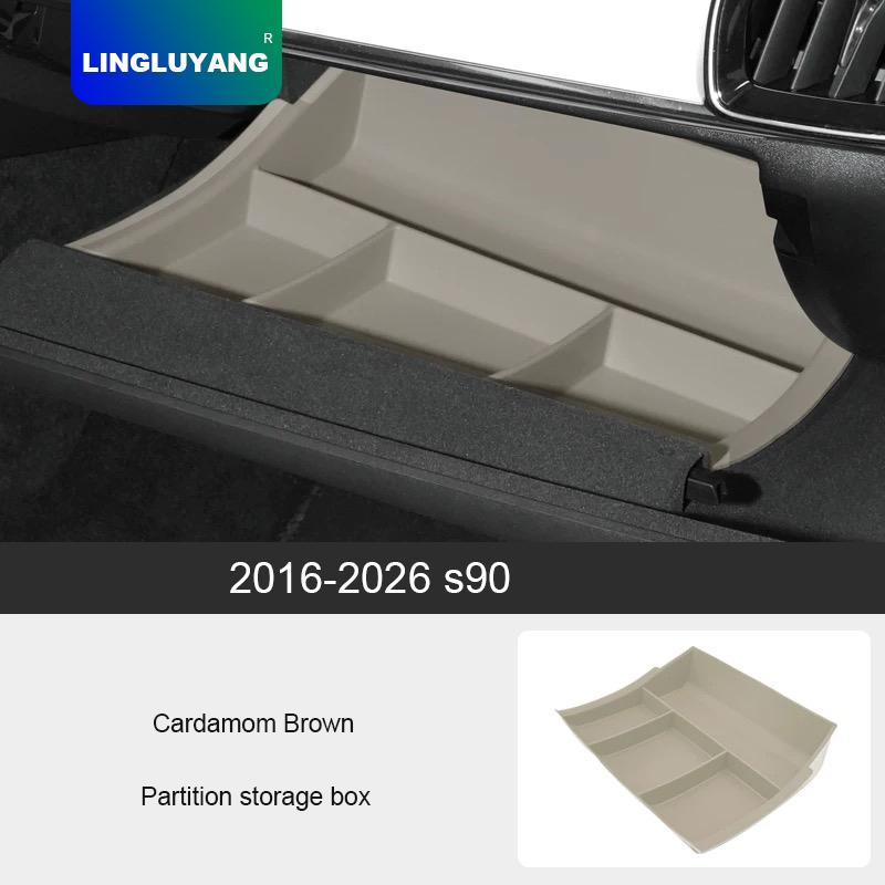 Für Volvo XC60 S90 XC90 Beifahrer-Handschuhfach Trennwand Aufbewahrungsbox Aufbewahrungsbox Innendekoration