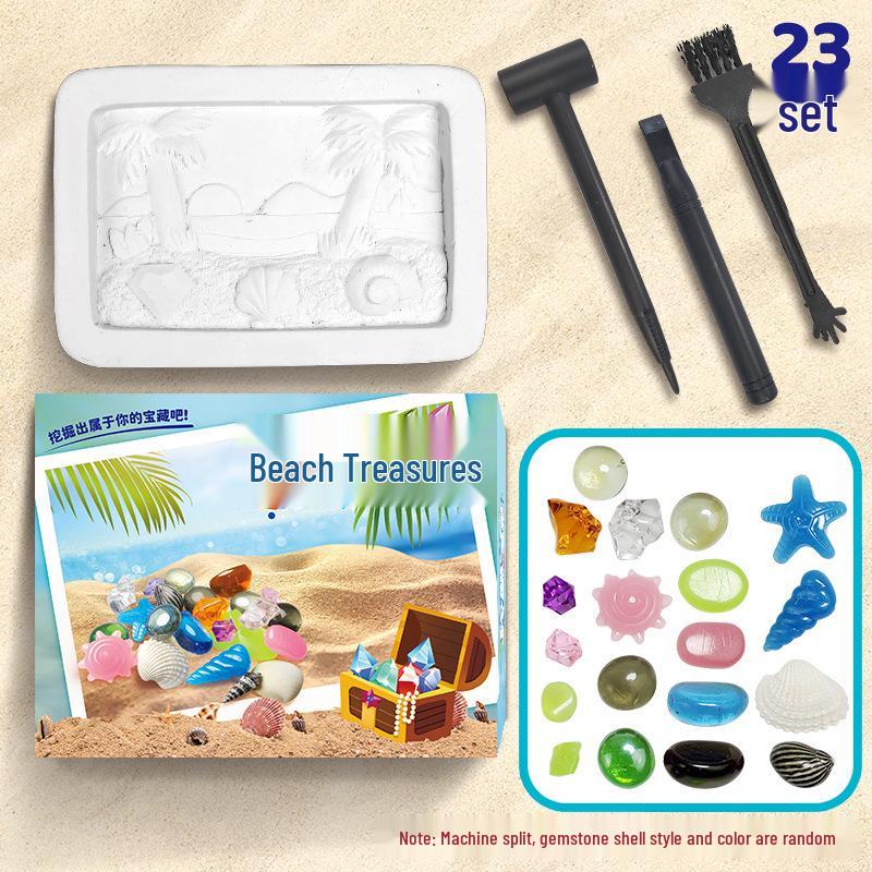 Mermaid Treasure Hunt: Seven-Color Luminous Gem Dig Kit with Free Shipping
