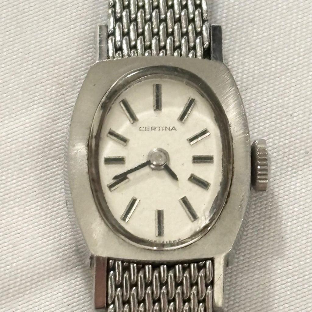 Used [Free Shipping] Certina/Silver/Hand-wound watch/Antique/Ladies' watch/Imovable item/Used item/Junk Item