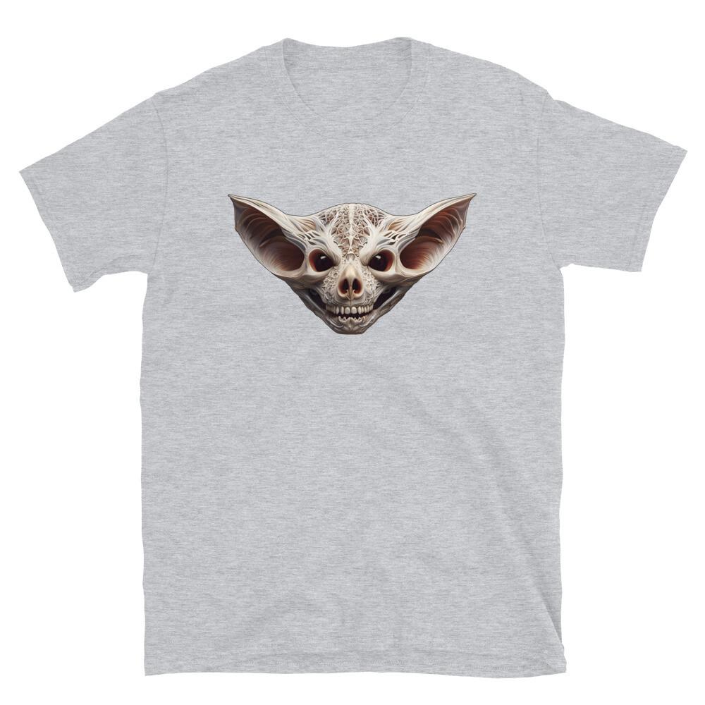 Grinning Bat Skull Halloween Short-Sleeve T-Shirt S разноцветный