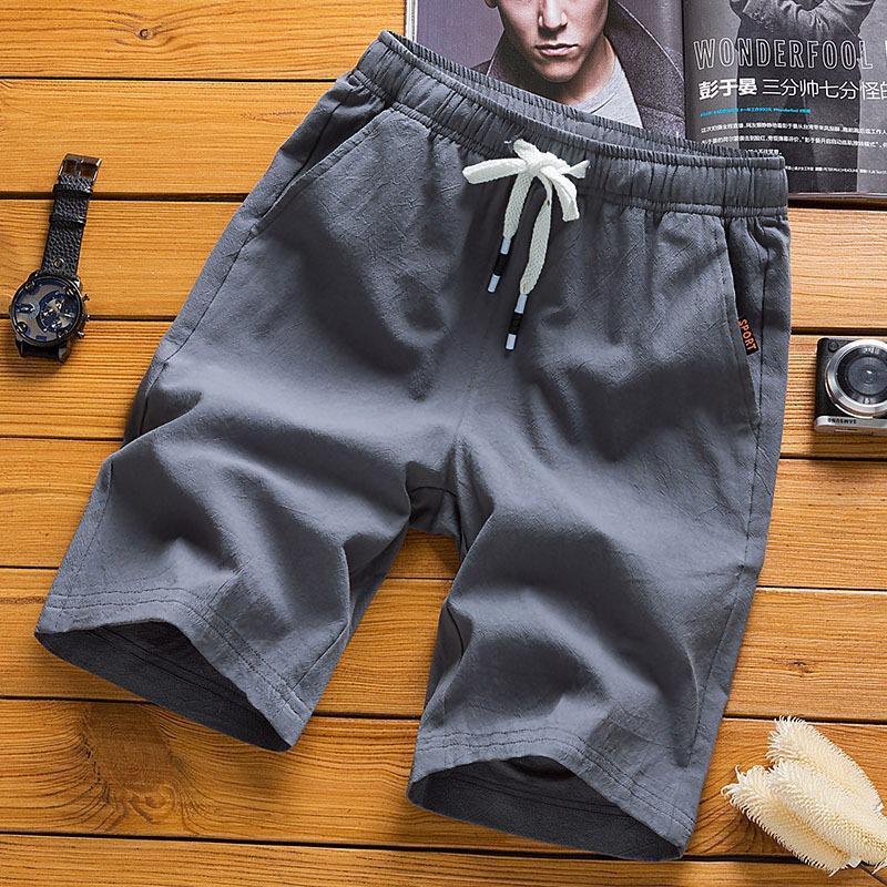 Men's Plus Size Ice Silk Casual Beach Sports Mid-Length Shorts