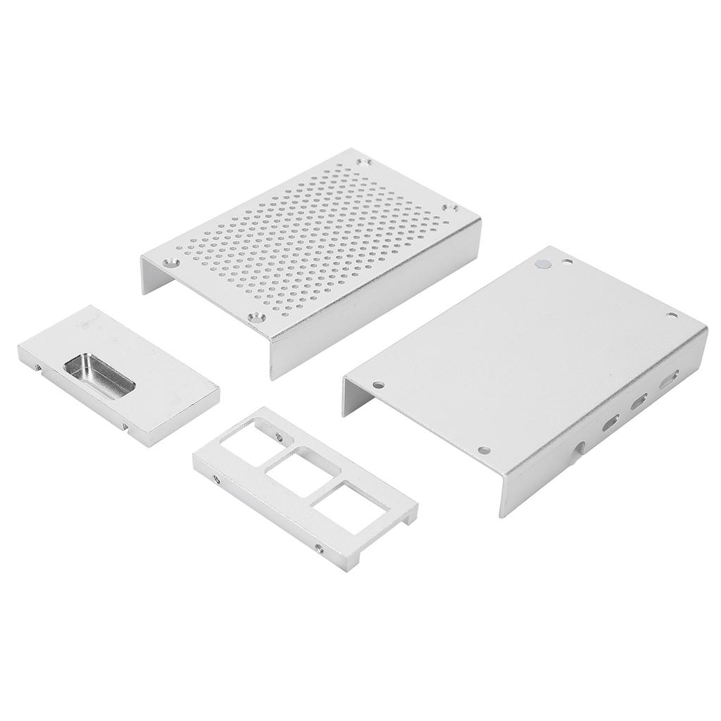 Cooling Shell Aluminum Alloy Heat Dissipation Enclosure with Fan for Raspberry Pi 4 Model B