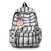 Schoolbag Campus Style Plaid Sweet Backpack Female Large Capacity Foreign Style Small Flower Korean Student School Bag Fresh Versatile Backpack