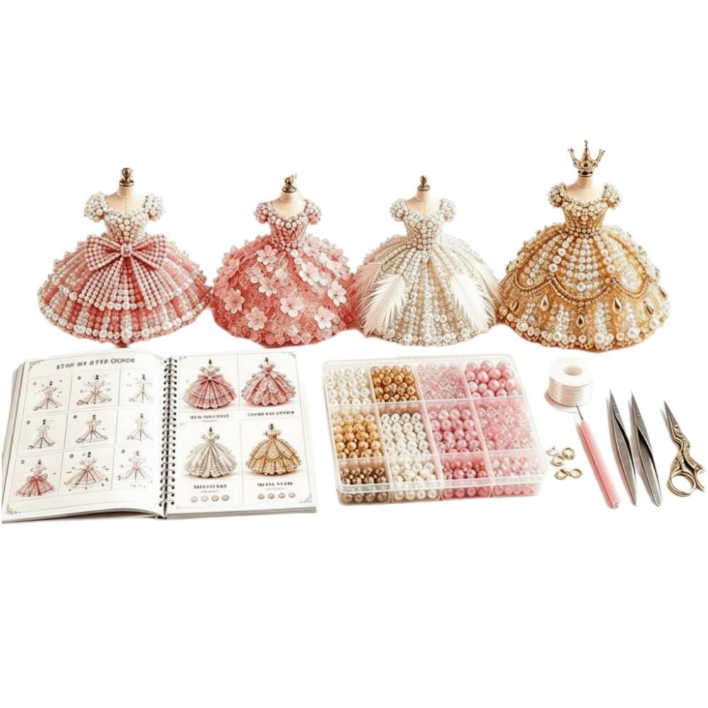 Tiny Beads Bead Weaving Kit Cute Design Handmade Bead Art Kit DIY Bead Craft Kit  Creative Activity Style-4
