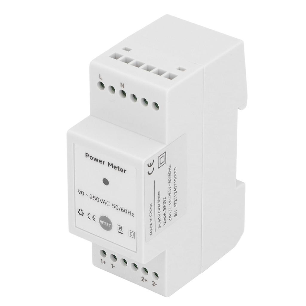 90‑250VAC Smart Energy Meter WiFi Single Phase Electricity Monitoring Meter with 2 200A Split Type Current Transformer