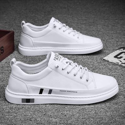 Fashion Men Sports Casual Shoes for Men Low-top White Shoes Lace-up Comfortable Mens Sneakers White Tenis Shoes