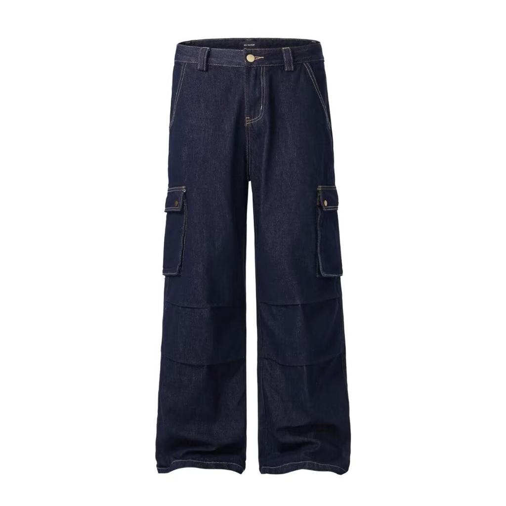 American High Street Jeans Men'S Autumn Trendy Brand Ins Loose Wide Leg Straight Leg Pants Micro Flared Pants