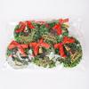 5/10 Pack Mini Christmas Wreaths, Holiday Plastic Ornaments, Artificial Holiday Tree Decorations, No Feathers, No Batteries Requ