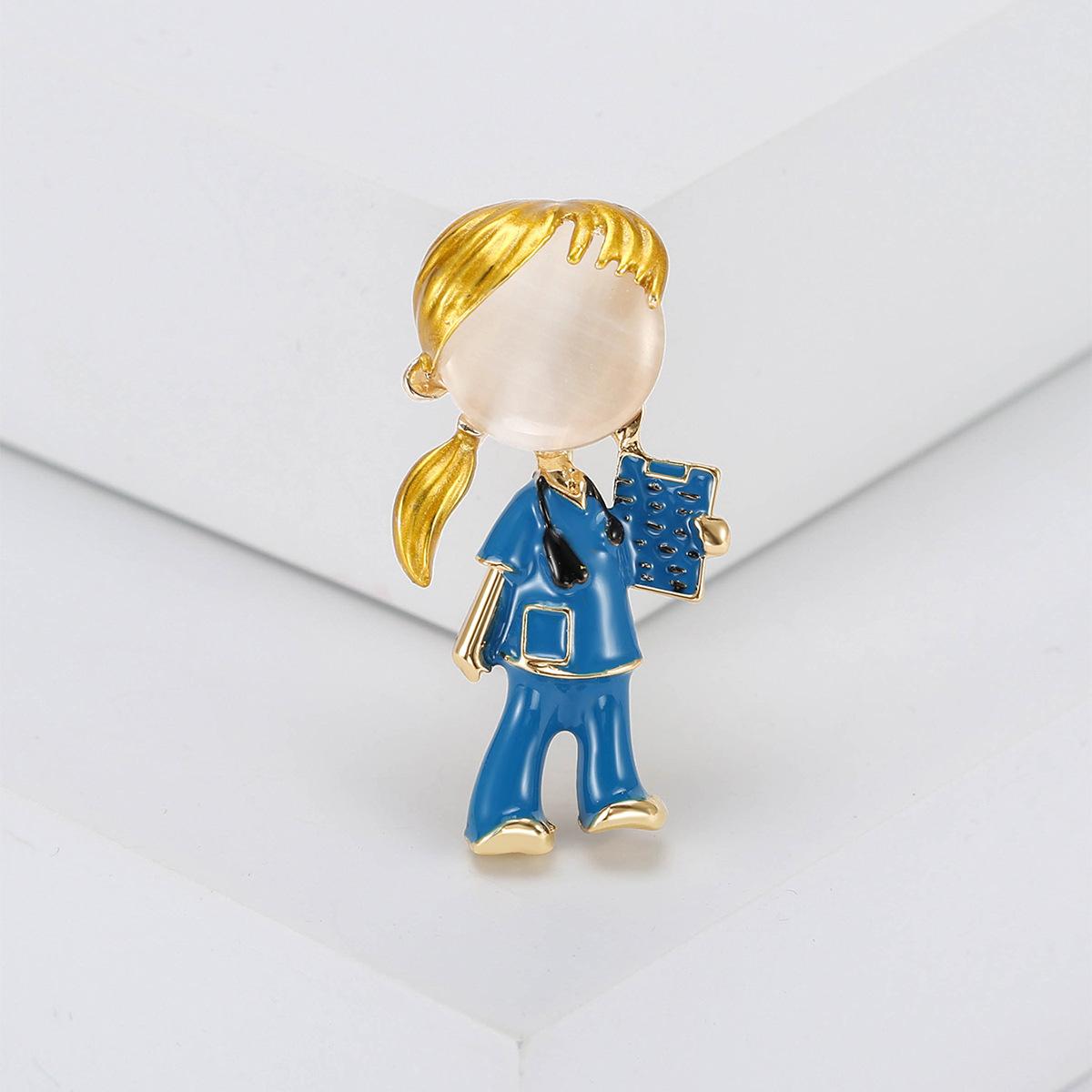 

Эмалевая брошь стетоскоп доктор медсестра значки банкет вечеринка рюкзак подарки ювелирные изделия аксессуары