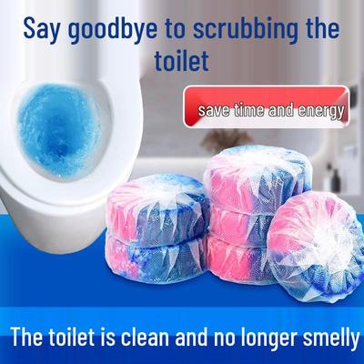 Blue Bubble Toilet Bowl Cleaner & Deodorizer: Long-Lasting Fresh Scent with Automatic Cleaning and Odor Removal