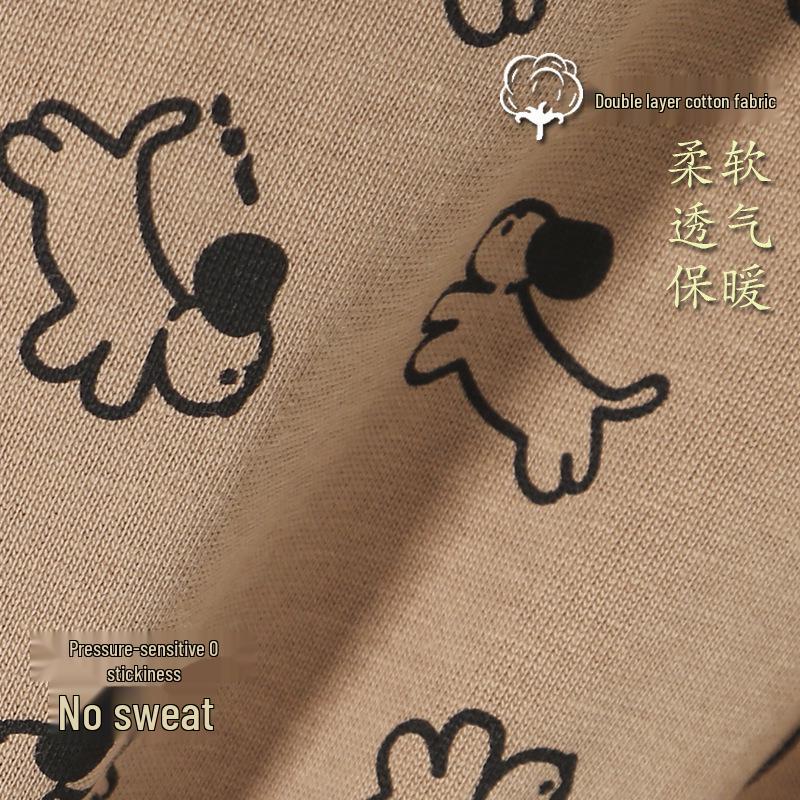 Women's Plus Size Pure Cotton Embroidered Long Sleeve Pajama Set for Home and Outdoor Wear