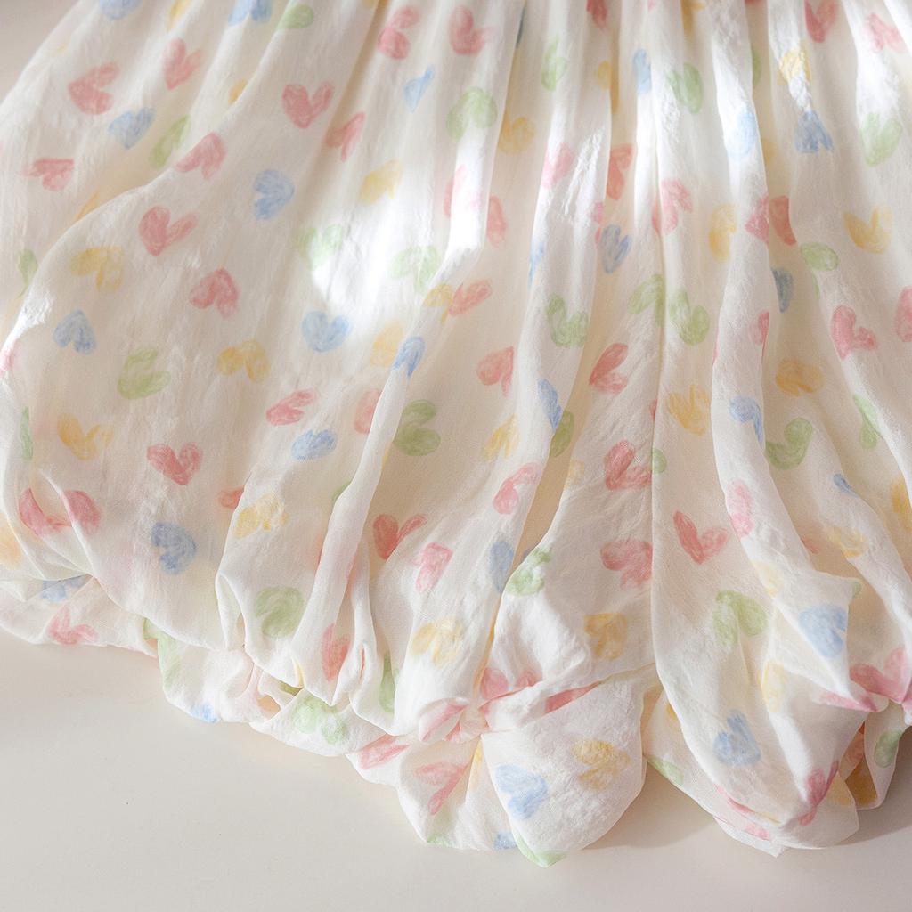 Girls' Summer Flower Bud Pants Cute Cartoon Printed Shorts Women's Treasure Summer Clothes Short Casual Pants