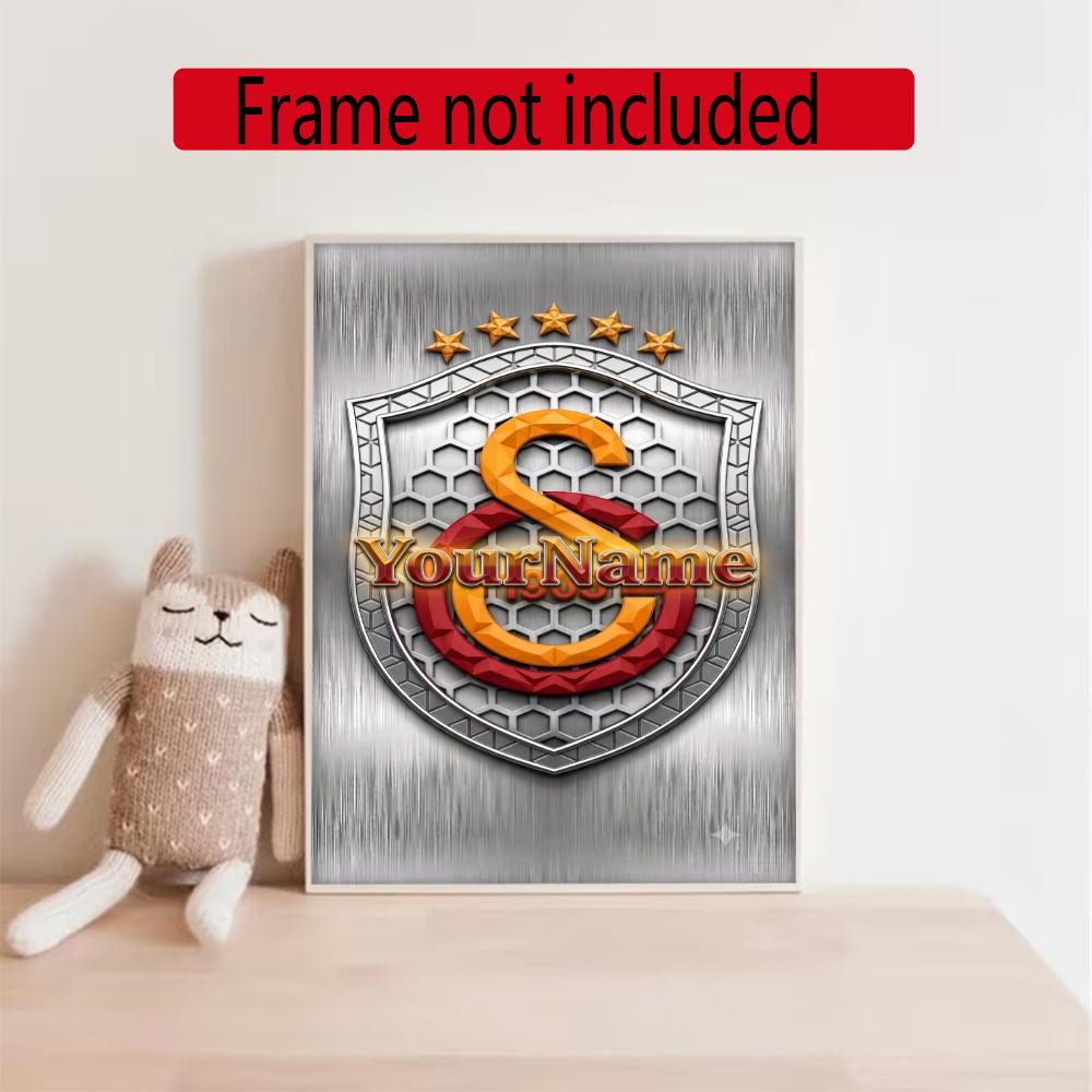 Galatasaray Customize Text Diamond Painting Round Diamond Mosaic Suitable For Beginners Diamond Painting Rhinestones Gift Frameless