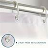 Dog Print Shower Curtain Black & White Artistic Design Polyester Washable With Hooks Stylish Bathroom Decor