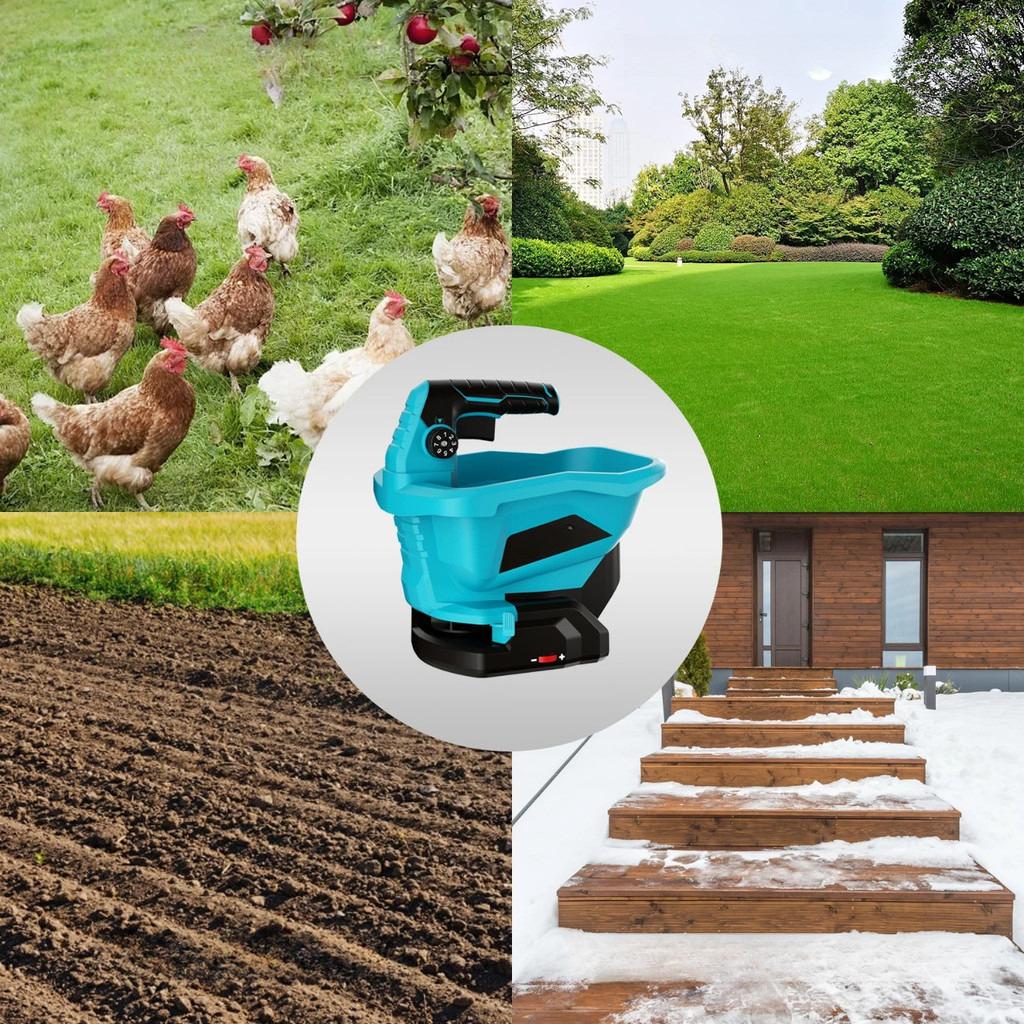 Spargitore Manuale Senza Fili Portatile per Sementi da Prato Spargitore Elettrico Piccolo Applicatore Automatico di Fertilizzante