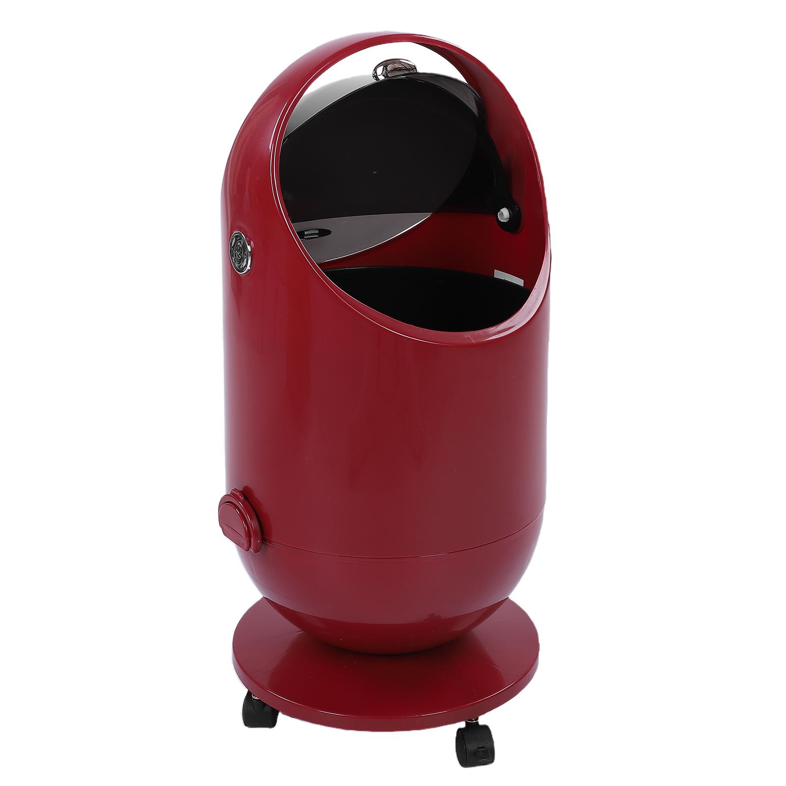 

Trash Can with Lid Quiet Lockable Wheels 15L Removable Inner Bucket Handle Multifunctional PP Modern Garbage Can for Home Bedroom Living Room