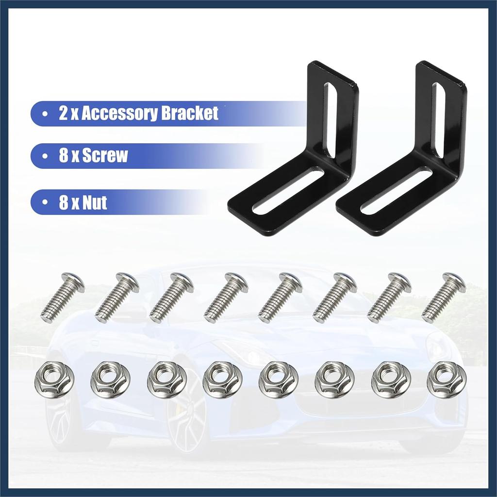 Universal Oil Cooler Mounting Bracket Kit 330mm Aluminum Alloy Engine Oil Cooler Radiator Adapter Kit Oil Cooler Bracket Kit Black Transmission Oil