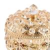 Crystal Jewelry Box Storage with Lid Gold for Earrings Gift Women Girls