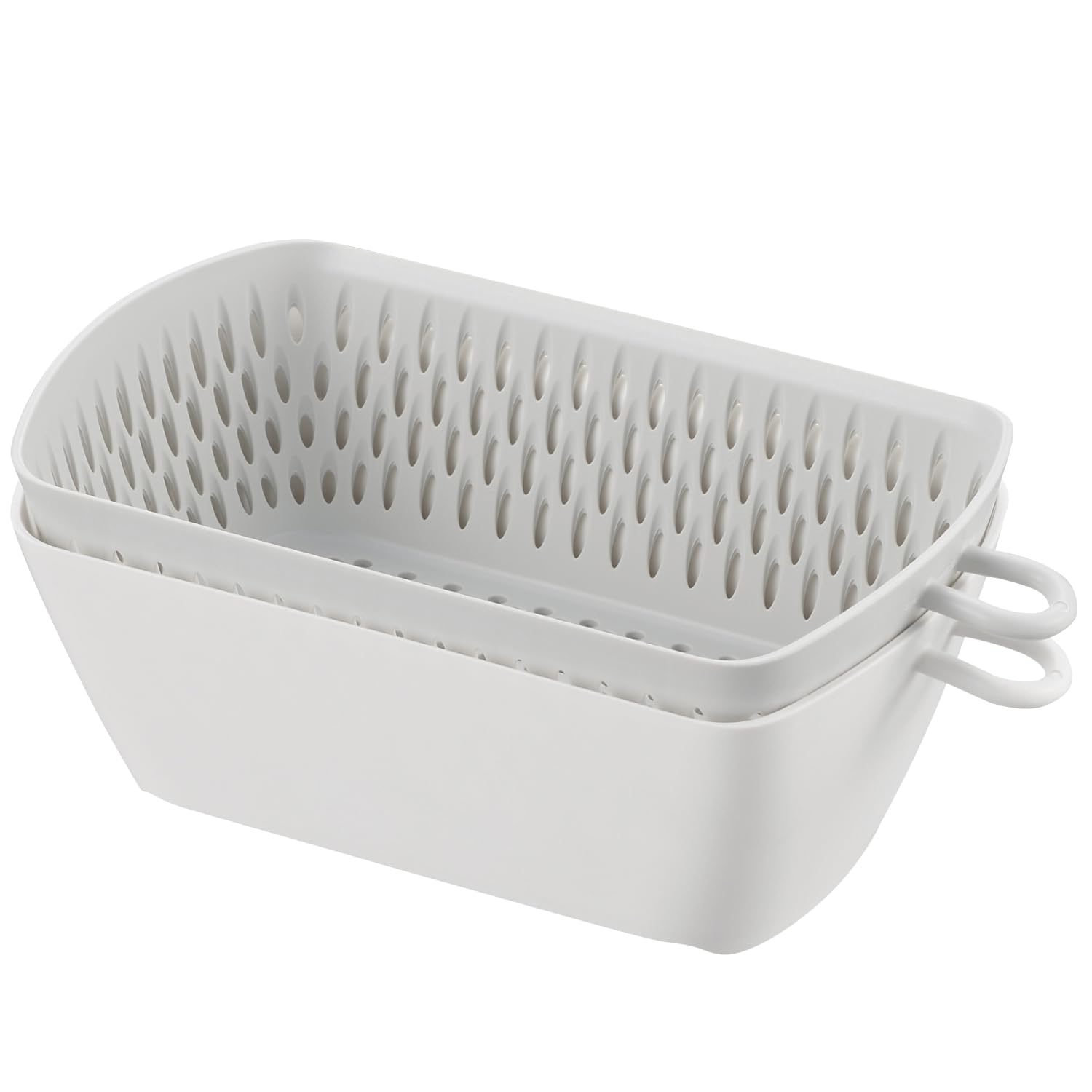Akebono Sangyo Dustpan and Strainer White Bowl, Square, MZ-3534