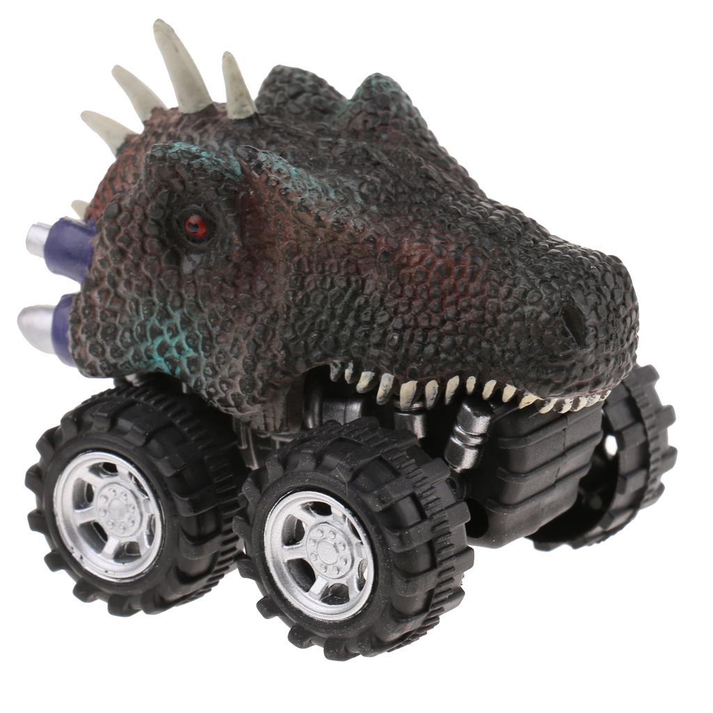 2Pc Kid Children Pull Dinosaur Figure Toy Tyrannosaurus & Backthorn