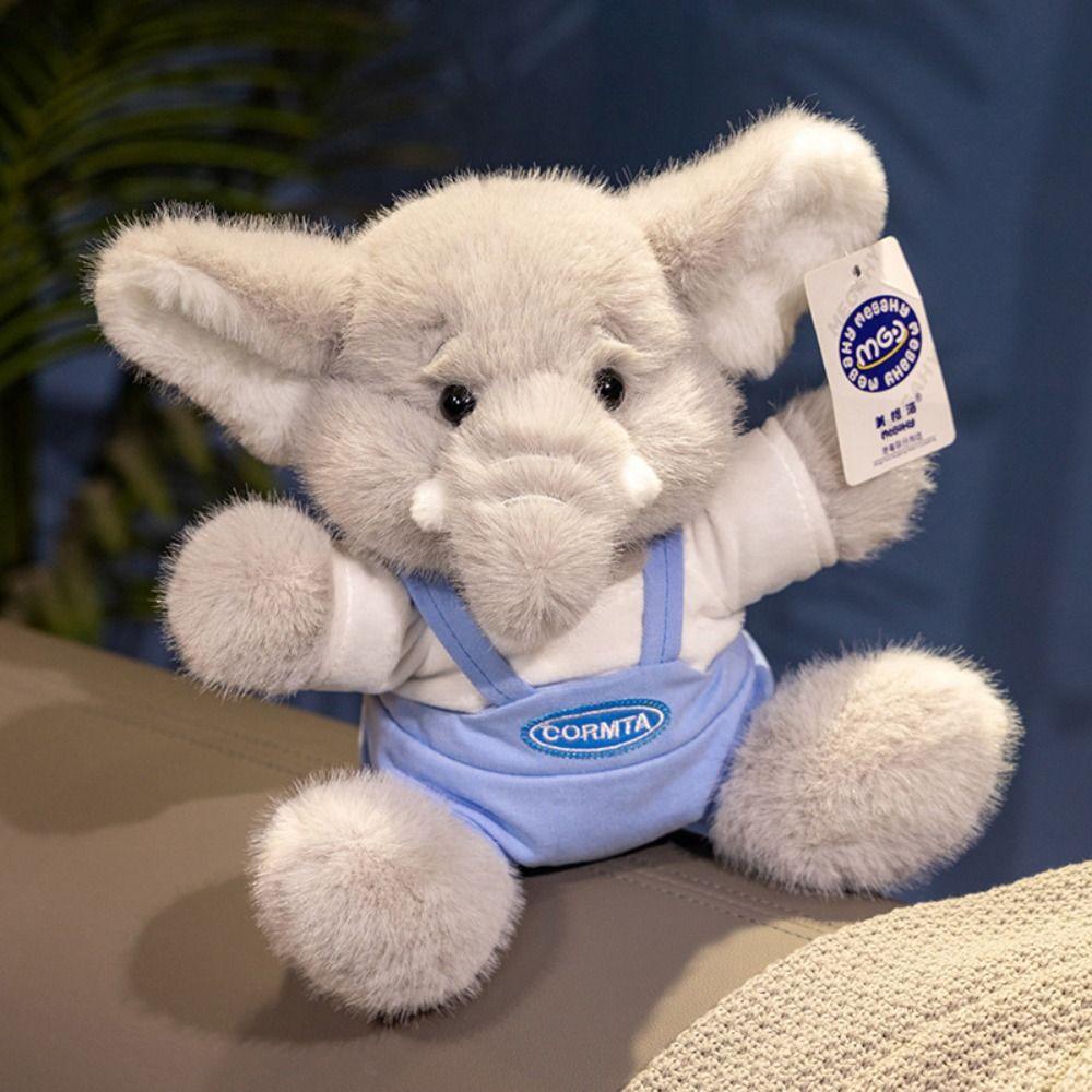 Soft Elephant Plush Doll PP Cotton Stuffed Elephant Toy Hugging Plush Toy Birthday Parties