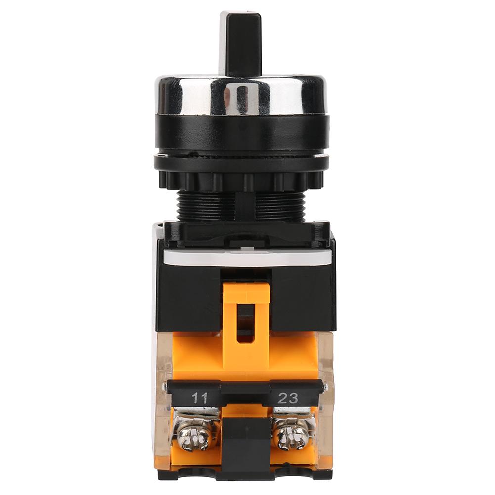 22mm 2 Position Selbstrückstellender Wahlschalter Momentaner Drehschalter LA38?11X22