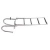 4 Step Boat Pontoon Ladder 316 Stainless Steel Anti Slip Folding Telescoping Deck Ladder with Pedal Hand Railing for