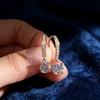 Simple Round Rhinestone Earrings Light Luxury Temperament Round Crystal Ear Studs Shine Xircon Ladies' Ear Accessories Girl
