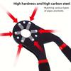6 In / 8 In Multifunctional Adjustable Universal Wrench with Chrome Craftsman Wrench Grip Multifunctional Repair Hand Tool