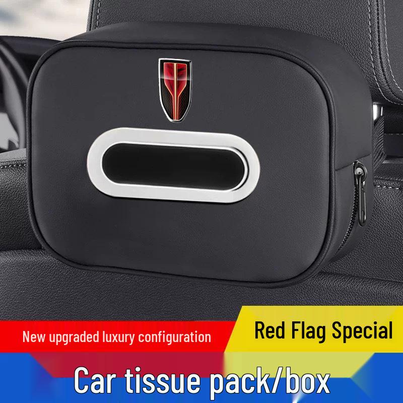 Compatible Hongqi H5/HS5 Car Tissue and Storage Box for E-QM5, HS3, HS7, EH7, H9, HQ9, H6, E-HS9.