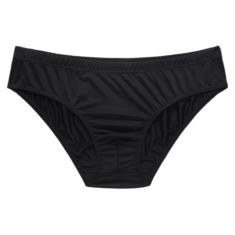 Men'S Briefs Sexy Ultra-Thin Transparent Panties Ultra-Thin Ice Silk Breathable Low Waist U Convex Pouch Lingerie Underpants